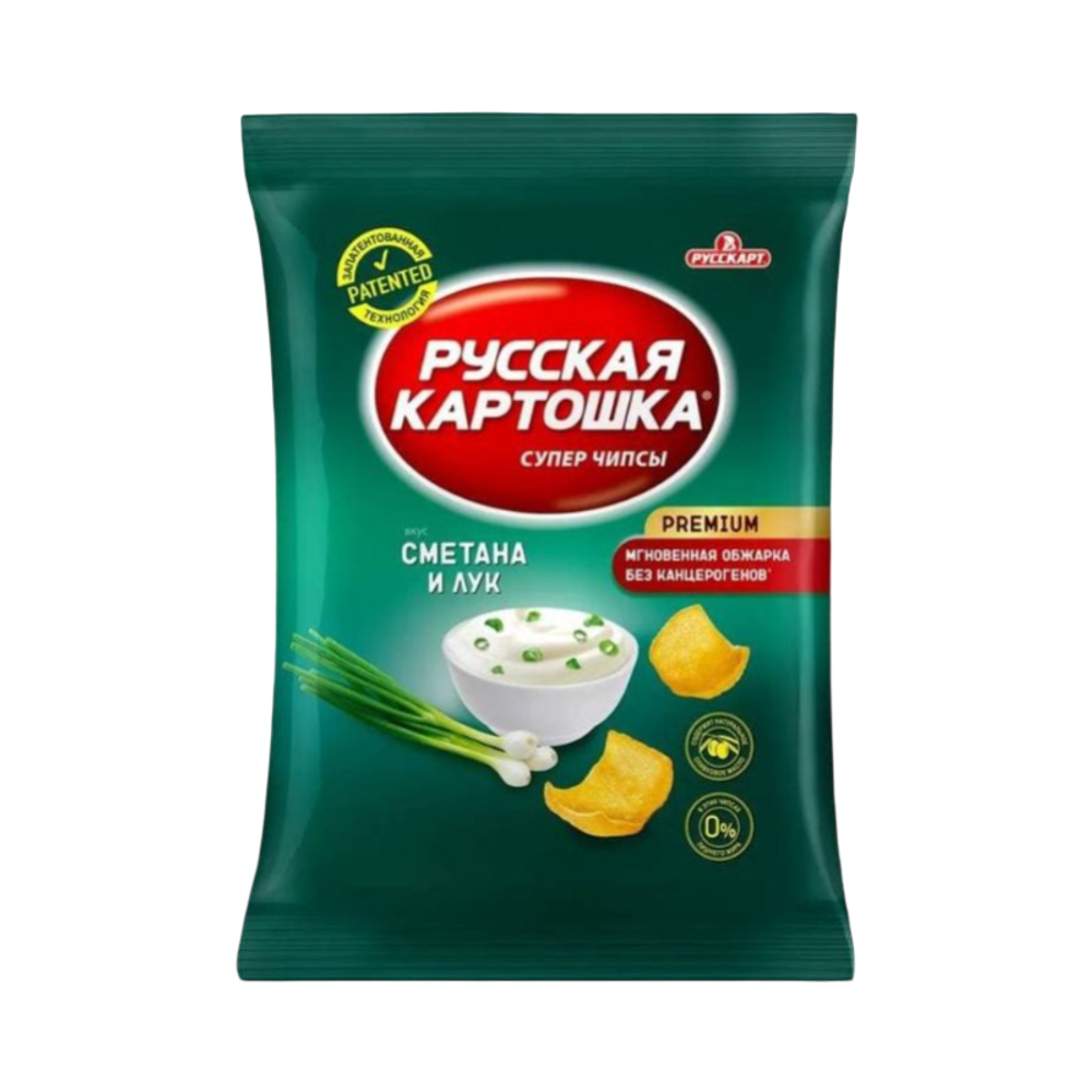 Чипсы Русская Картошка сметана и лук 20г