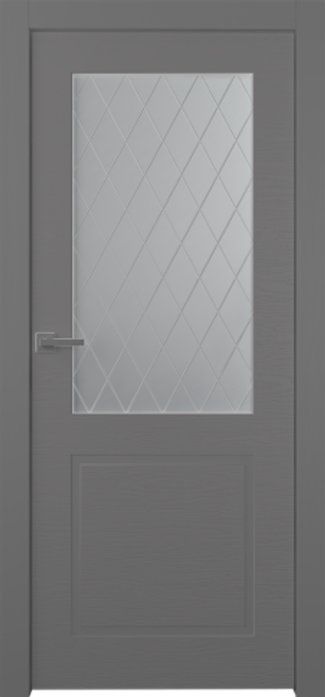 Дверь Стелла 2 / Цвет Эмаль графит / Мателюкс белый витраж / Двери Belwooddoors Дверь Стелла 2 / Цвет Эмаль графит / Мателюкс белый витраж / Двери Belwooddoors