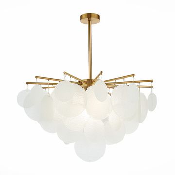 Люстра потолочная 6*E14 SL1231.302.06 латунь/белый Vittoria ST-Luce