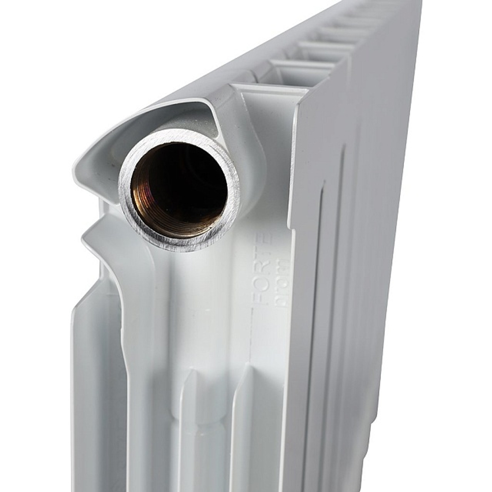 Радиатор биметаллический STOUT Alpha 350 - 10 секции (подключение боковое, цвет белый)