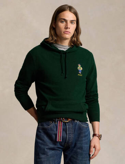 Хлопковая Худи POLO RALPH LAUREN - темно-зеленый(710946003)