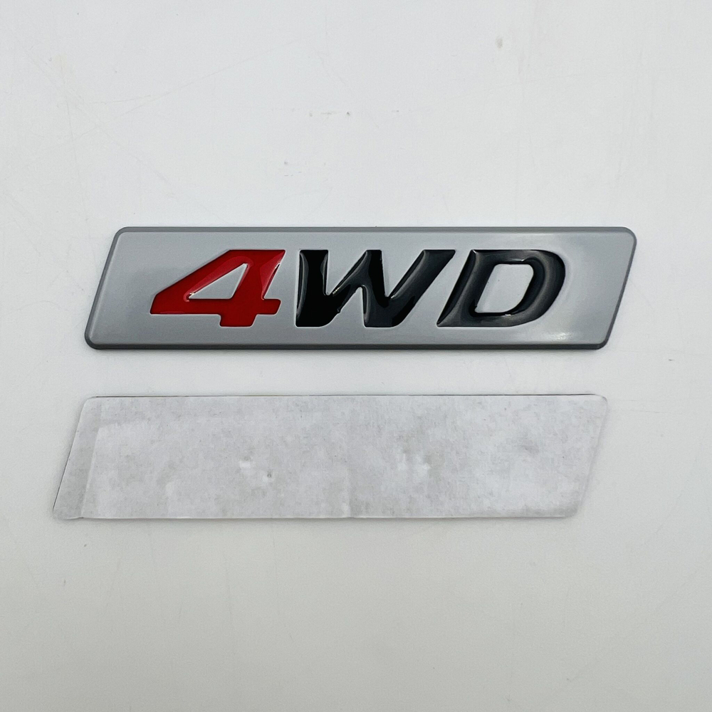 Эмблема (шильдик) 4WD 85х20мм металл хром 1шт