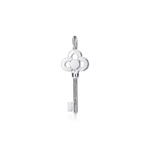 Кулон - ключ из белого золота 18k с бриллиантами, Tiffany 💠Crown key.