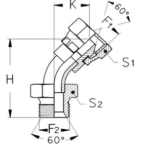 Соединение PF45 BSP 1/2"