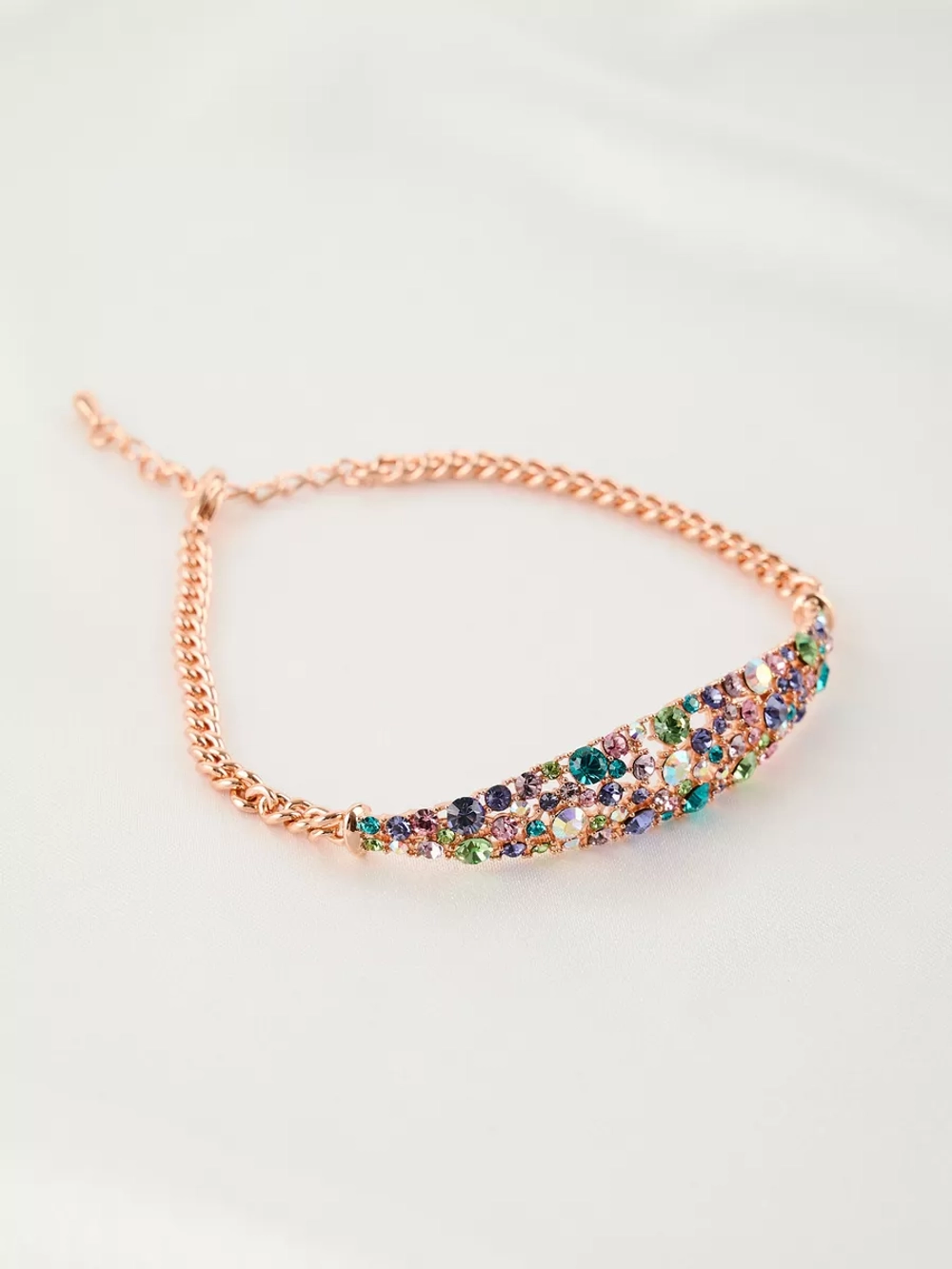 Браслет Россыпь из разноцветных камней Swarovski