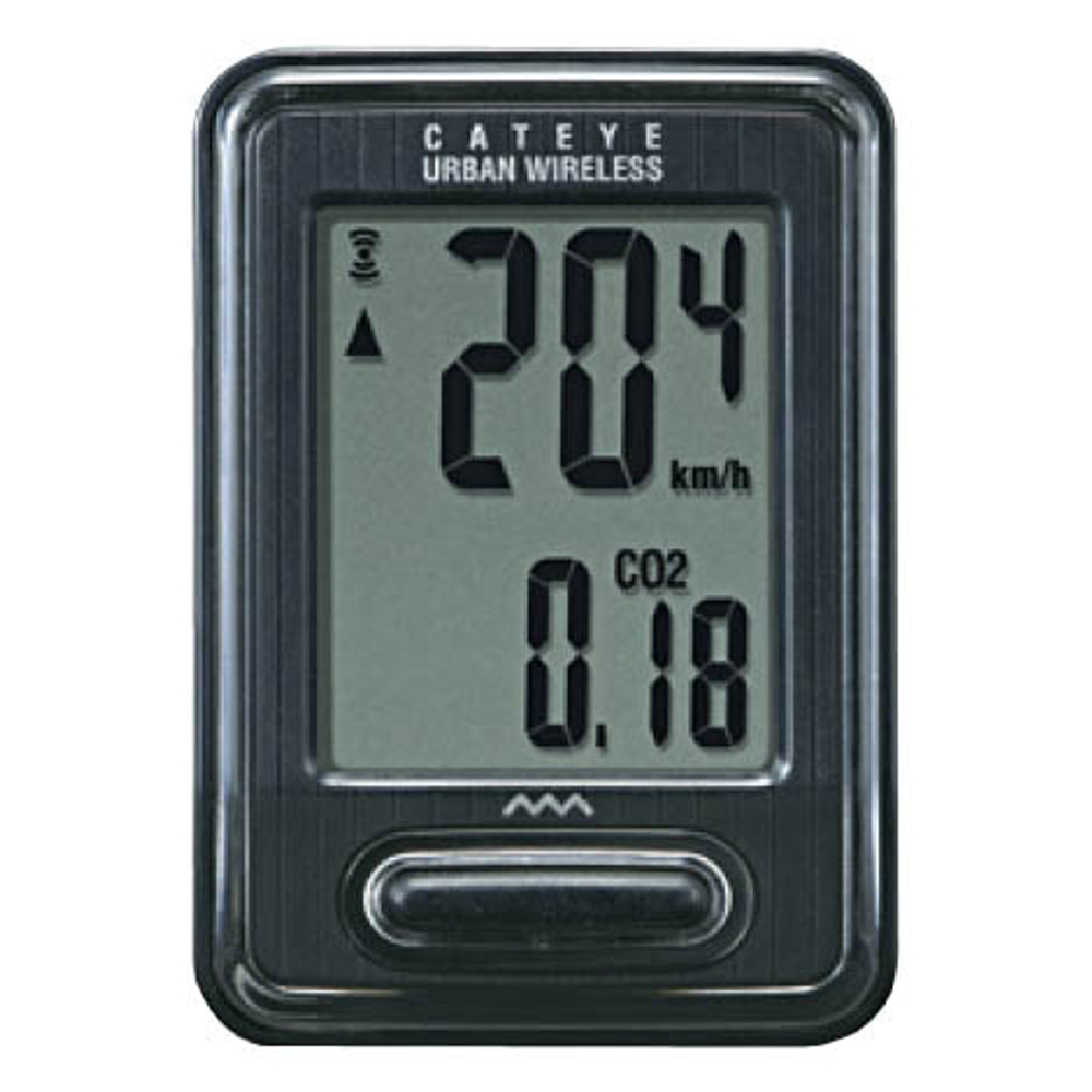 Велокомпьютер "Cateye", VT210W, б/проводной, 9 функций, 6 опций, большой дисплей, черный. CC-VT210W