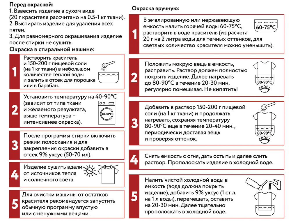 "VISTA-ARTISTA" Краситель для ткани KRG 20 г красный