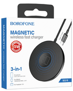 Беспроводное зарядное устройство Borofone BQ18 5W/7.5W/10W/15W 3in1 черное