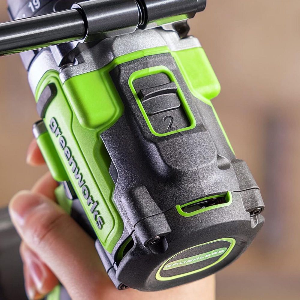 Дрель-шуруповерт ударная акк. Greenworks GD24DD140, 24V,б/щет,70/140Нм,Anti-kickback,2x4Ач,ЗУ,кор (3707607CUD)