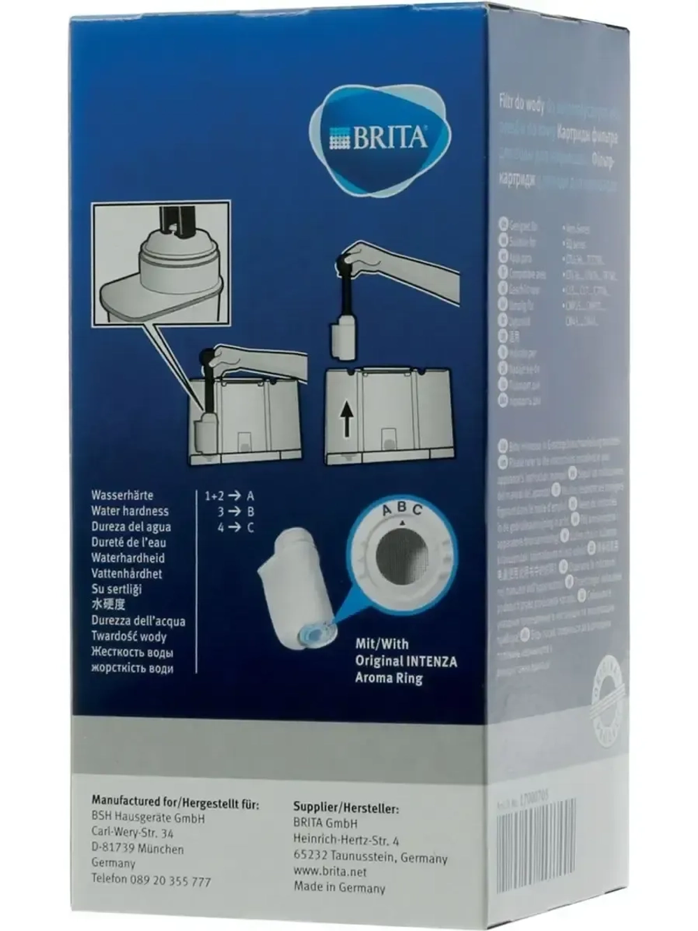 Фильтр для воды BRITA для кофемашины 17000705 (TZ70003, 00575491)