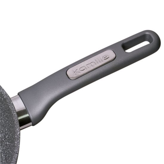 Сотейник 24 см. из алюминия с крышкой Kamille KM-4275GR с мраморным покрытием