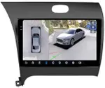 Магнитола для KIA Cerato 3 2013-2018 - FarCar BX280M-360 монитор 9.5" 2K QLED на Android 13, Быстрая, CarPlay, 4G SIM-слот, 4 камеры в комплекте