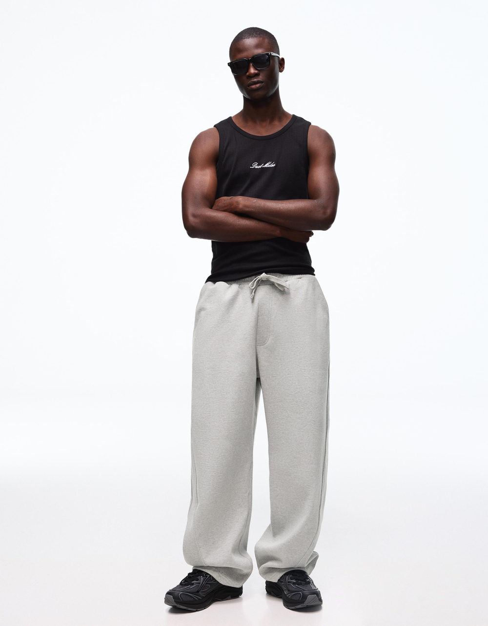 Мужские брюки balloon fit из интерлока - BERSHKA