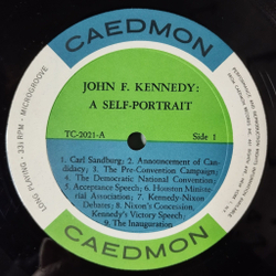 Винтажная виниловая пластинка LP John F. Kennedy A Self Portrait Речи Джона Ф. Кеннеди (USA 1964)