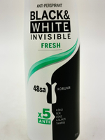 Антиперсперант спрей  NIVEA Black & White Invisible Fresh Spray, 48 часа, 150 мл (Германия)