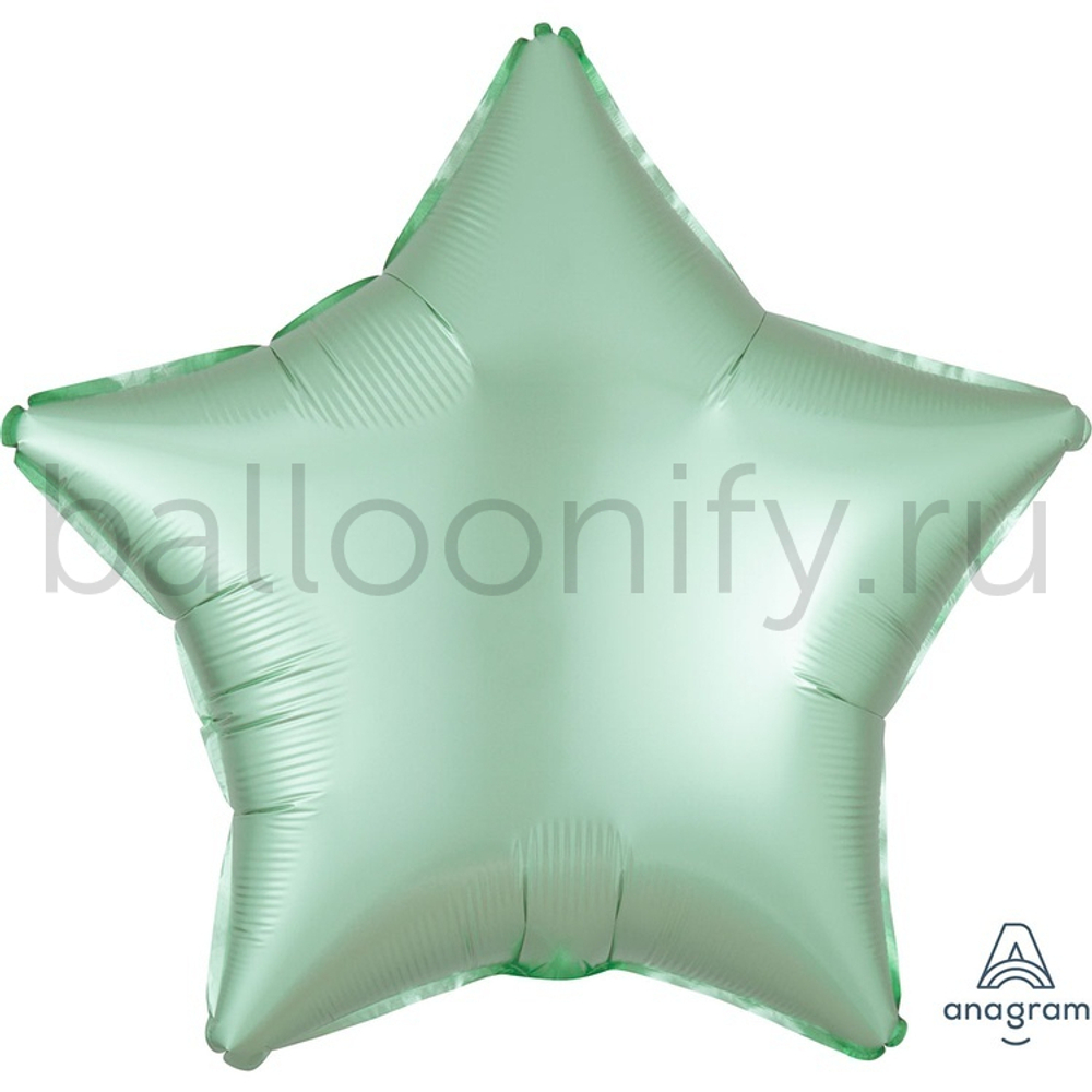 Фольгированная фигура, звезда, 19"/48СМ Сатин Mint Green