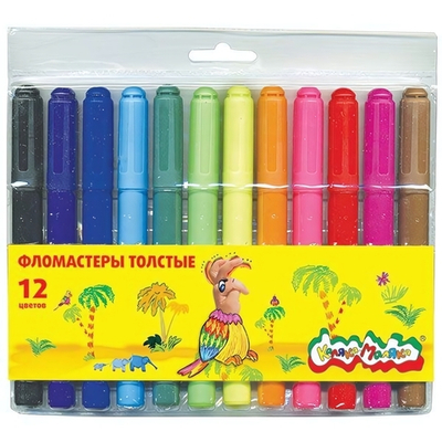Фломастеры 12 цв. толстые (Каляка-Маляка)
