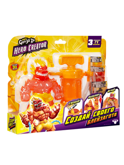 Игровой набор Гуджитсу Создай своего героя Блейзагот Hero Creator 43501 GooJitZu Blazeagoth Hero Creator | тянущаяся 4+