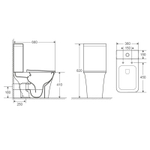 Унитаз-компакт напольный Azario AVERO, безободковый
