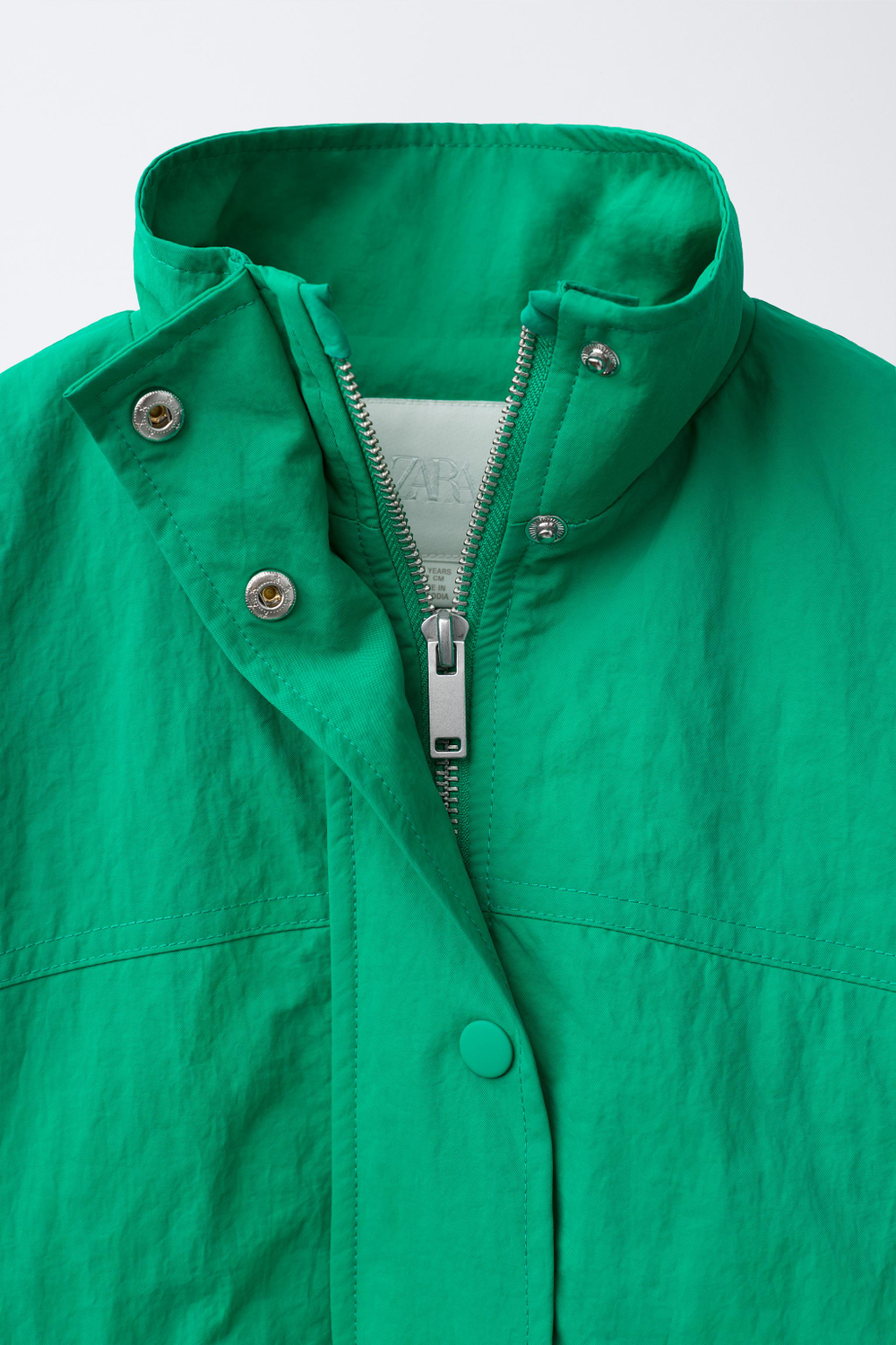 ZARA ПАРКА WATER REPELLENT С КУЛИСКОЙ, ЗЕЛЕНЫЙ