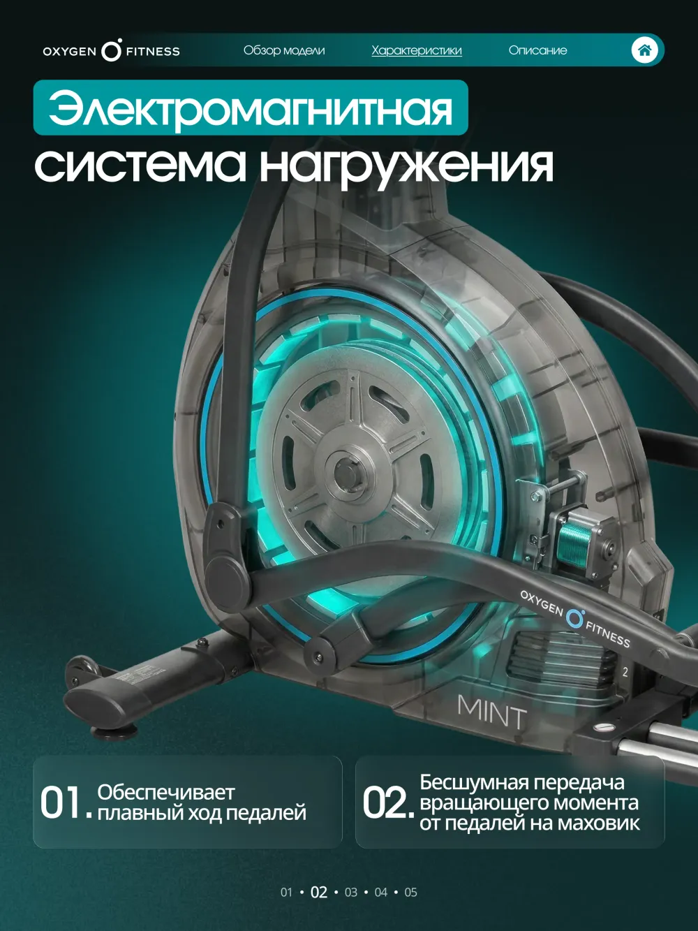 Эллиптический тренажер OXYGEN FITNESS MINT