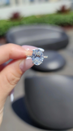 Кольцо с бриллиантом овал 5 ct