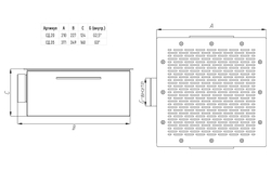 Слив квадратный 200х200х120 под пленку AISI 316