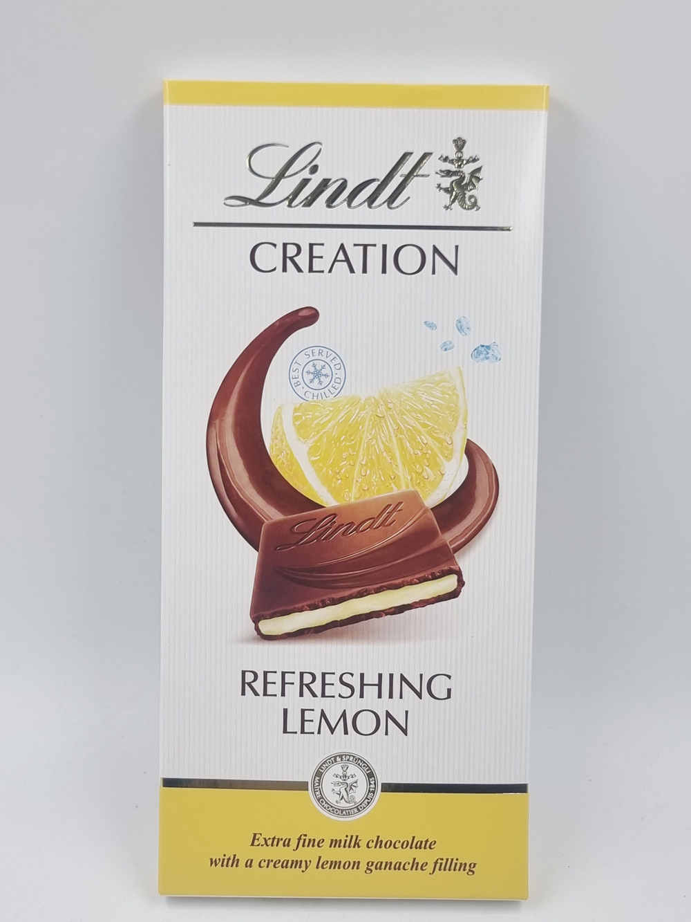 Шоколад молочный Lindt Creation с начинкой Лимонный сорбет, 150 г (Франция)