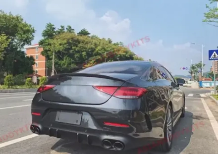 Диффузор заднего бампера с выхлопными насадками для MERCEDES-BENZ CLS53 C257 AMG 2018+ Мерседес Бенц