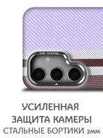 Дизайнерский чехол для SAMSUNG GALAXY S24 (не ULTRA / PLUS / FE!) с камерой-подставкой и MagSafe