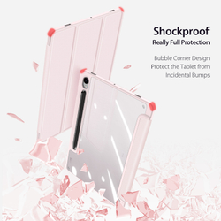 Чехол книжка розового цвета для планшета Samsung Tab S10 Lite, Tab S10 FE, Tab S9, Tab S9 FE, серия Toby Series Case от Dux Ducis