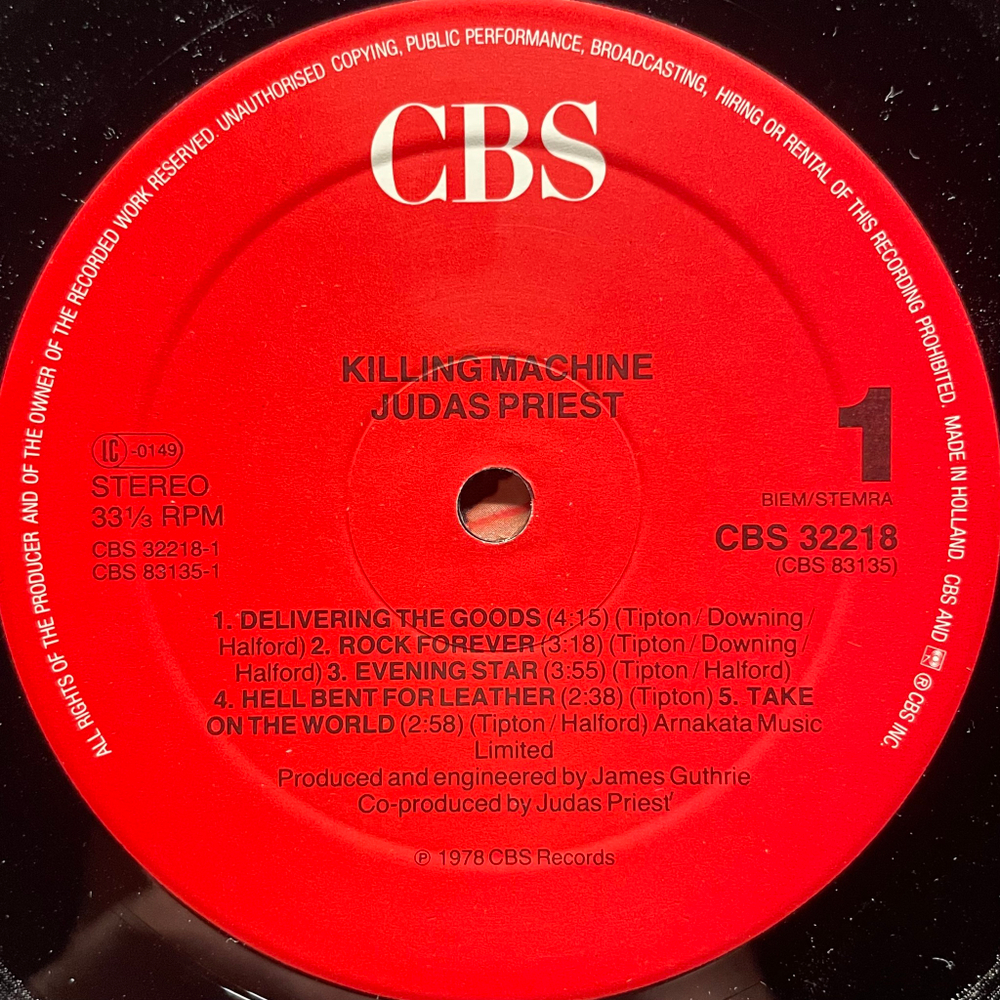 Judas Priest - Killing Machine (Голландия 1983г.)
