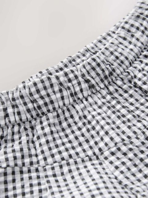 Брюки широкие для девочки Next E29-025, Черный, Белый