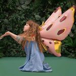 Шар (45''/114 см) Фигура 3D, Бабочка, Карнавальные крылья, Розовый, 1 шт.
