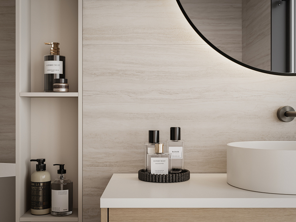 Травертин беж КГ / Travertine beige PG 01 600х1200 (стандарт)