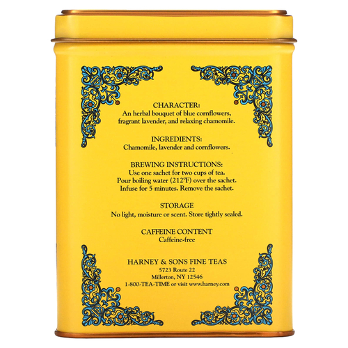 Harney & Sons, HT Tea Blends, чайные смеси, желтый и синий, без кофеина, 20 пакетиков, 40 г (1,4 унции)