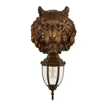 Настенный уличный светильник 1*E27 2818-1W коричневый Hunt Favourite