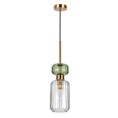 Подвесной светильник Gloss 1141/1S Green/Clear Escada