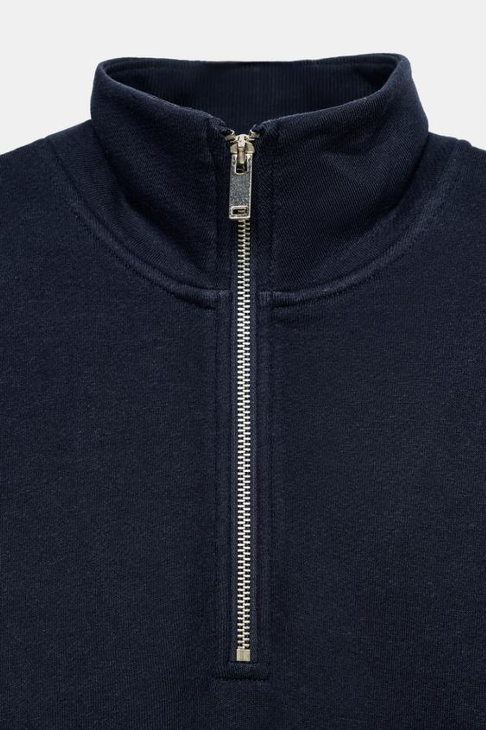 ZARA ТОЛСТОВКА С МЕТАЛЛИЧЕСКОЙ МОЛНИЕЙ, МОРСКОЙ СИНИЙ