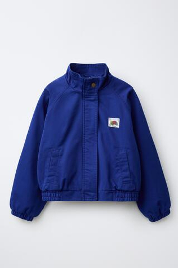 ZARA -FRUIT OF THE LOOM™ КУРТКА С ВЫСОКИМ ВОРОТНИКОМ, ЧЕРНИЛЬНО-СИНИЙ