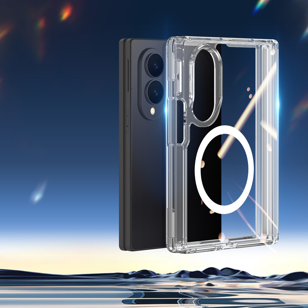 Прозрачный защитный чехол с MagSafe для Samsung Galaxy Z Fold 8, серия Clin Mag Series от Dux Ducis