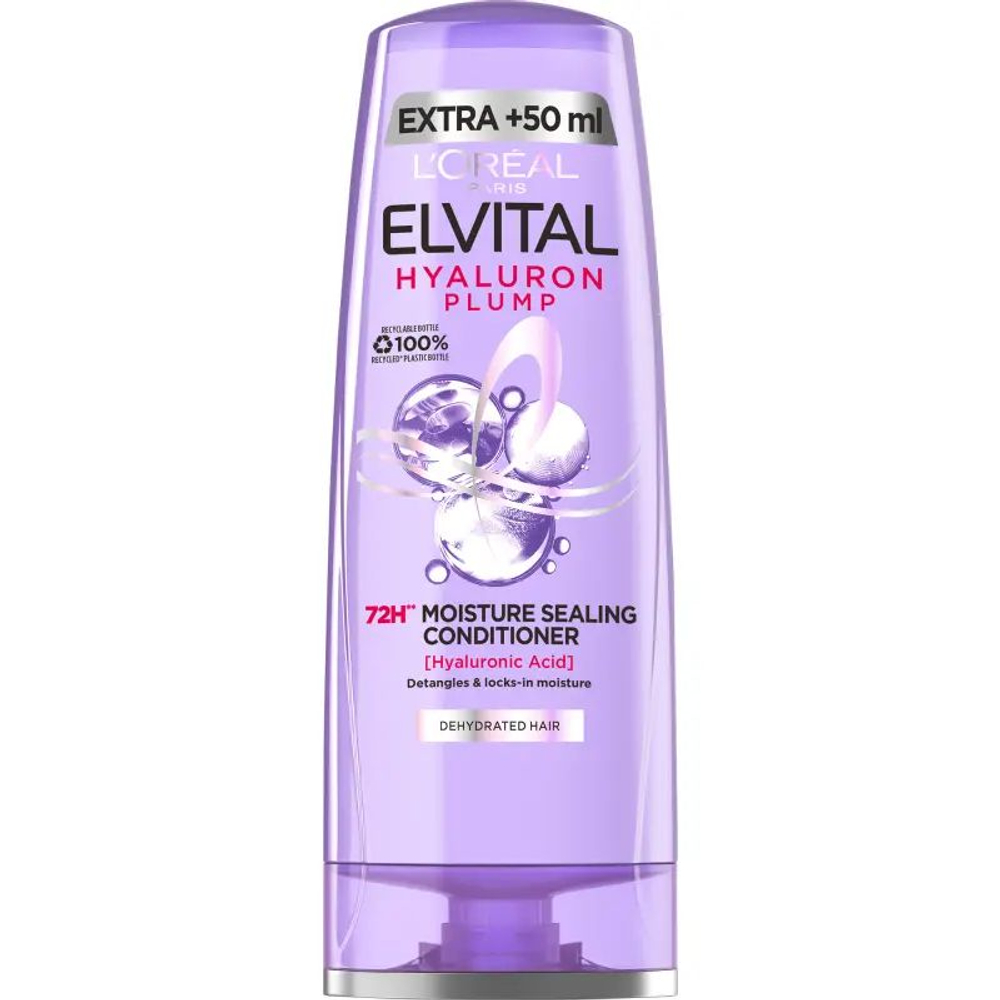Кондиционер для волос L'Oral Elvital Hyaluron Plump увлажняющий 300 мл (Франция)