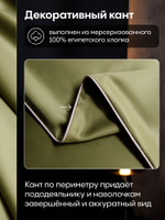 КПБ Однотонный Сатин Премиум на резинке OCPR009, 2 спальный, 4 наволочки, простынь 160*200*30