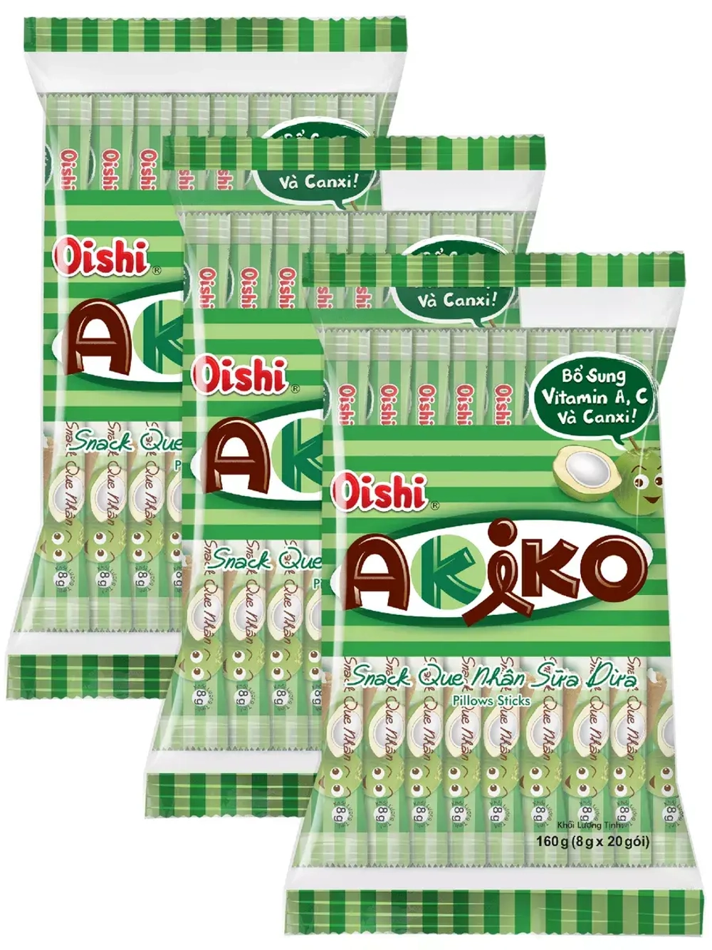 Печенье трубочки с кокосовой начинкой 160 г * 3 шт