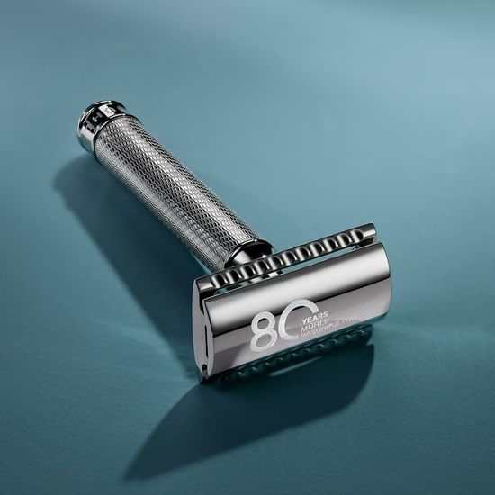 Т-образная бритва MUEHLE TRADITIONAL, R 89 юбилейная, сталь, closed comb
