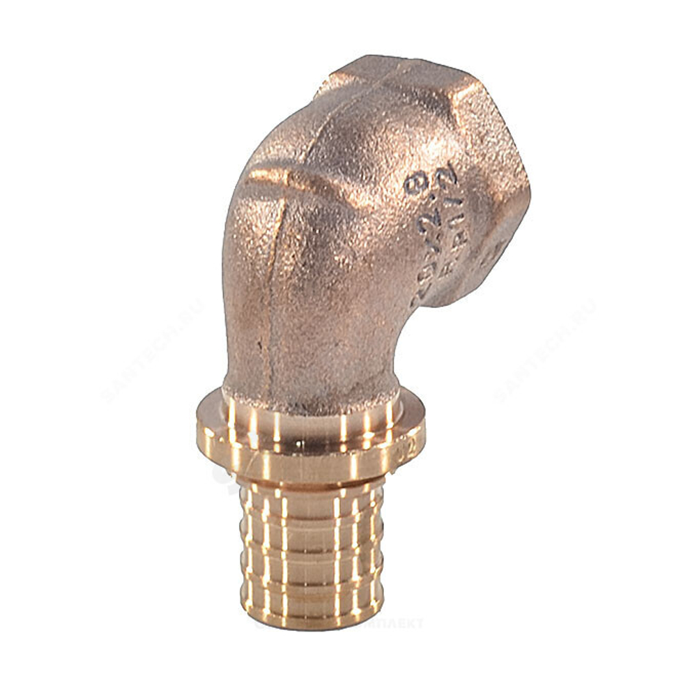 Угольник для PE-X труб аксиальный бронза Дн 20х1/2" ВР RAUTITAN RX+ Rehau 14563551001 (13660961001)