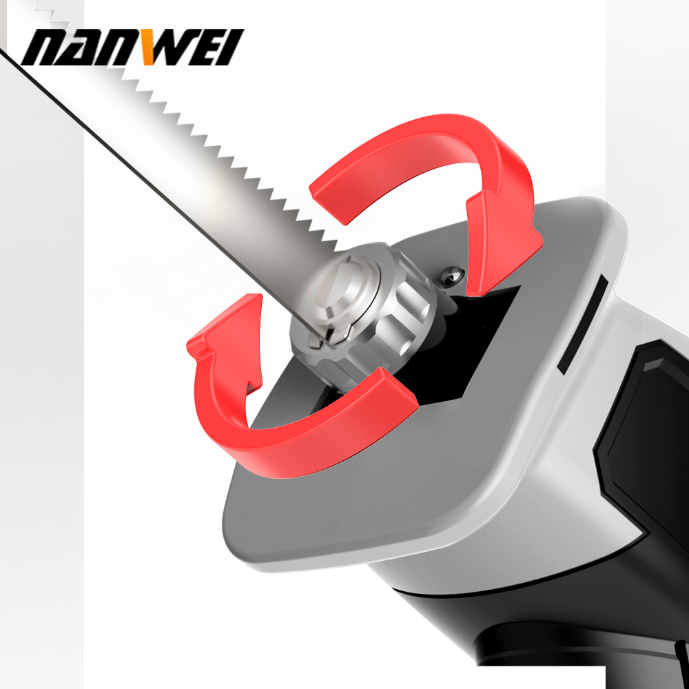 Сабельная пила аккумуляторная Nanwei NW-RS5012-2, 20 В, 2Ah*2