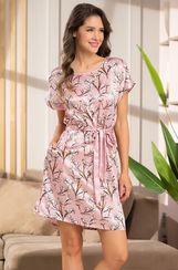 Туника женская  шелковая MIA-AMORE FLORA  Флора 7205 розовая