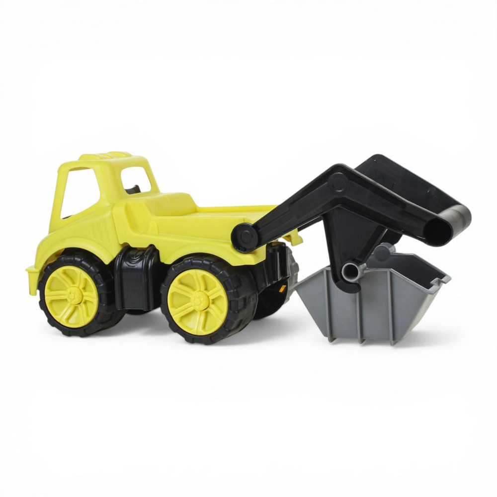 Пластмассовая игрушечная машина Toy Bibib "Большой Мусоровоз" желто-черный (29*19*25 см) сетка
