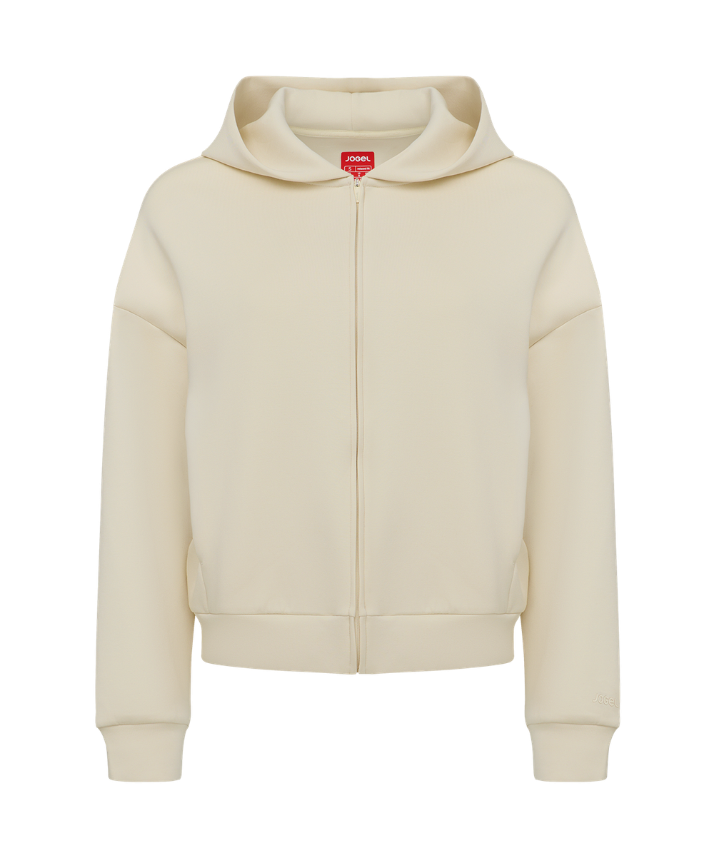 Худи на молнии JOGEL 360 Soft Zip Hoodie W Relaxed Fit, молочный